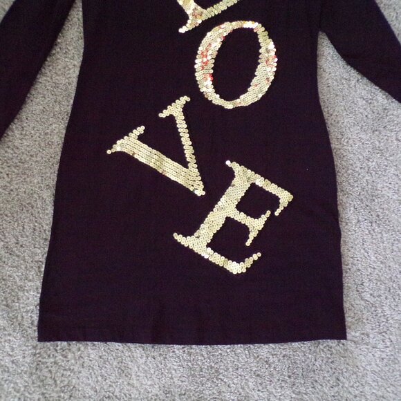 NWT Love Moschino black and gold sequined mini Party dress 6 - Picture 3 of 7